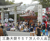 三島大祭り５７万人の人出で大賑わい